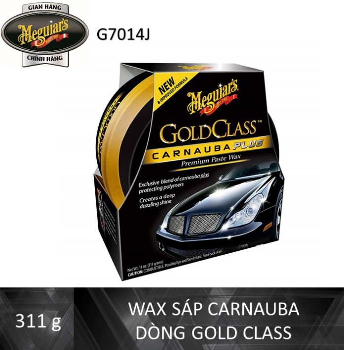 Meguiar's G7014 - Sáp Đánh Bóng Sơn Xe Hàng Đầu 1 Meguiar's G7014 - Wax đánh bóng sơn xe dạng sáp - Gold Class Carnauba Paste Wax