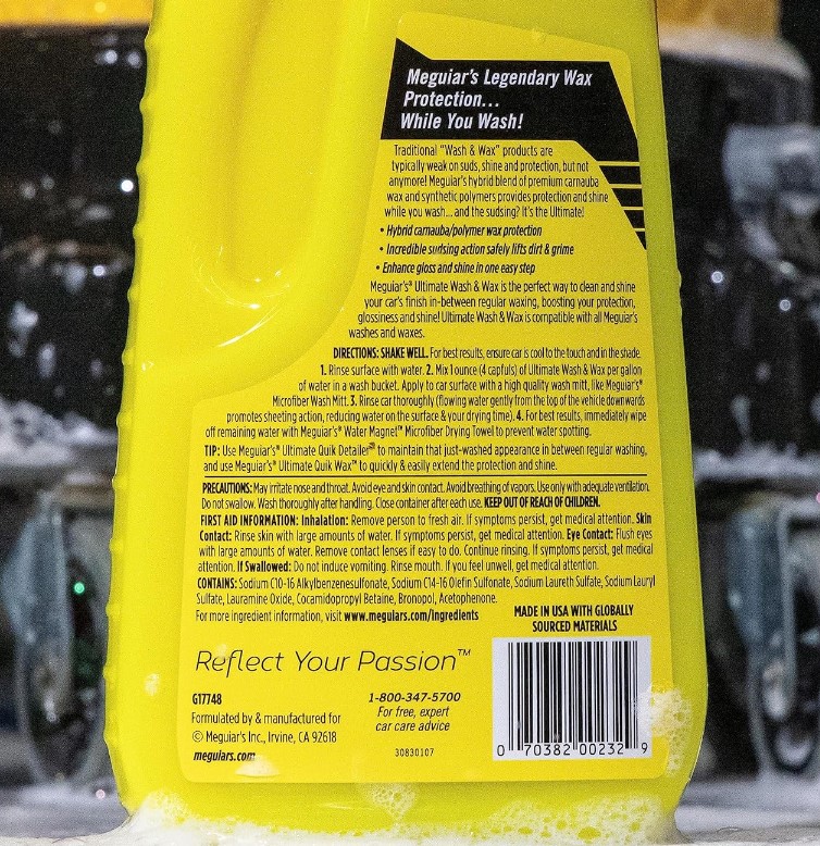 Meguiar's G17748 - Xà phòng rửa xe có chất tạo bóng dòng cao cấp 2 Thông số của Meguiar's G17748
