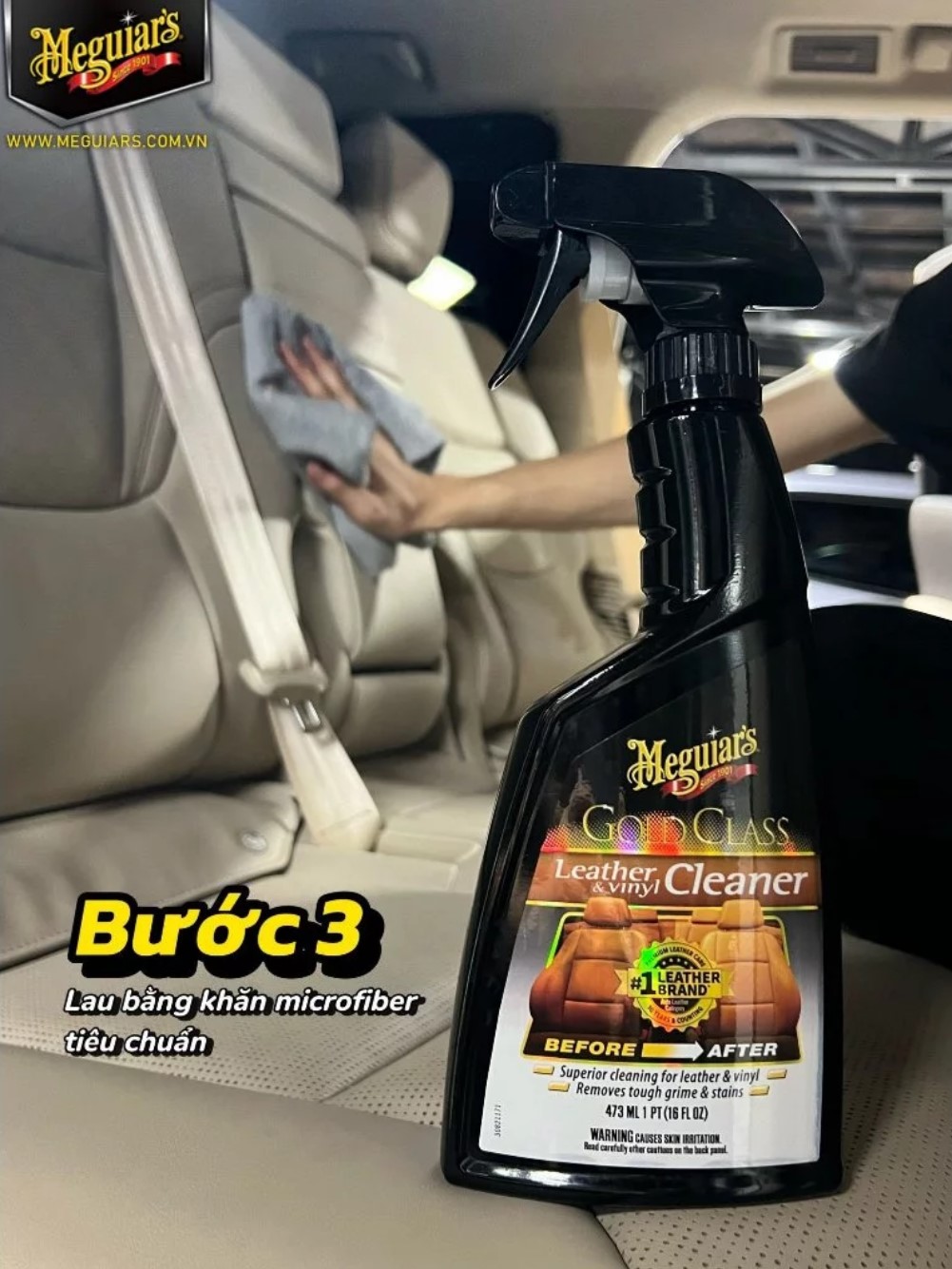 Bước 3 Dùng khăn microfiber sạch bề mặt